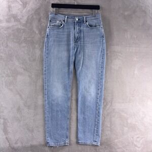 Acne Studios Slim Straight Jeans Womens Size 28x25 Blue Wash Denim Mid Rise